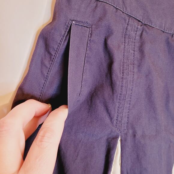 Merona blue and white nautical boat print pleated knee length skirt sz 2 preppy - Picture 6 of 11